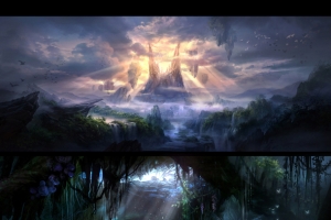 神秘阳光森林游戏场景