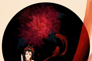 手绘红色性感美女