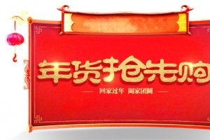 年货抢先购艺术字体