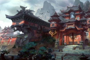 奇幻古风建筑游戏场景原画