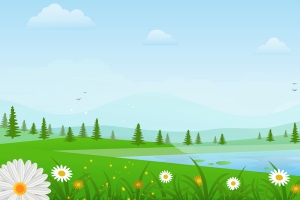 春季春天小清新绿植花朵惊蛰背景