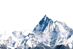白色巍峨的雪山装饰