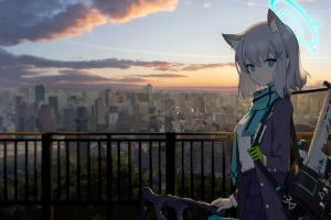 砂狼 兽耳少女3440x1440带鱼屏壁纸