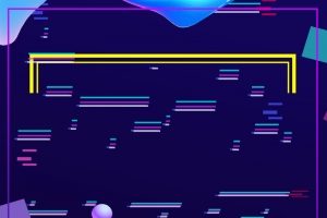 时尚创意故障风抖音风吉他音乐背景海报