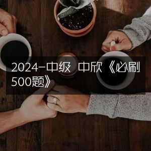 2024中级备考，中欣《必刷500题》精选题集
