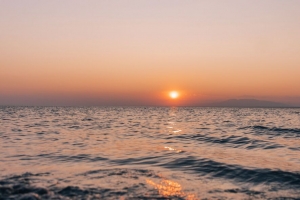 日落 大海 海滩 海浪 水 太阳 黄昏 4k壁纸 3840x2160