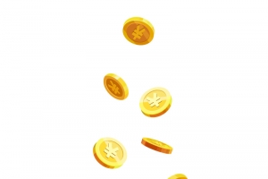 金币雨漂浮高清PNG透明免扣图片设计素材免费下载