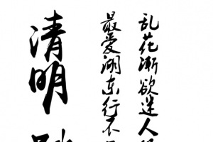 黑色清明踏青诗词