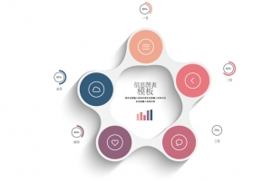 圆形图表模板矢量图