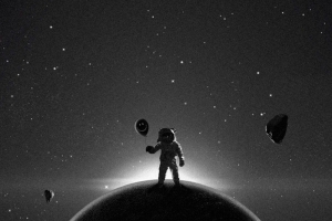 炫酷黑色梦幻星空H5背景