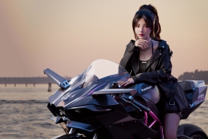 4k 帅气 可爱 性感 好看 机车 美女 高马尾辫 动漫 壁纸