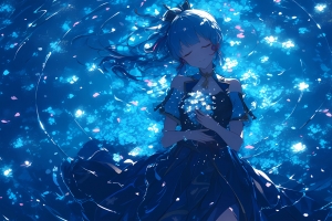 水与花瓣主题 原神神里绫华2880x1800高清壁纸免费下载