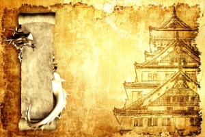复古纸张和龙
