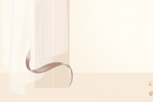 美妆精华文艺丝带金色质感banner