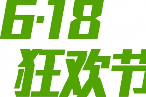 618狂欢节绿色字体
