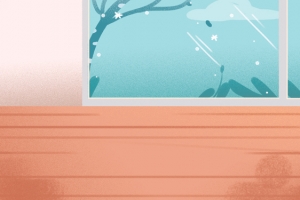 彩绘房间窗外下雪banner