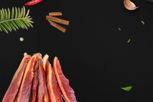 湘西腊肉狂欢节简约黑色banner