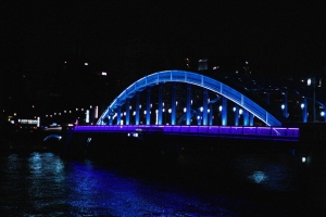 桥 背光 夜晚 黑暗 建筑 4k壁纸 3840x2160