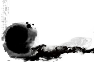 泼墨山水水墨画