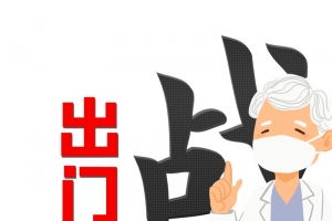 战疫医生出门戴口罩口罩