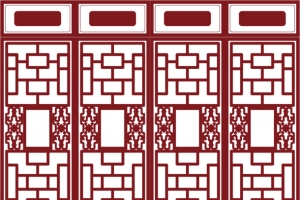 仿古镂空木门