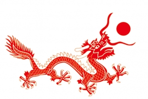 精美红色的龙免抠素材