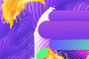 卡通榨汁机双11促销季紫色banner