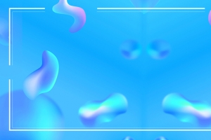 文艺边框蓝色背景