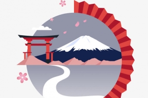日本风景装饰图