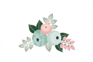 手绘画风花朵创意