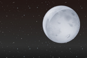 夜空中的星星和月亮