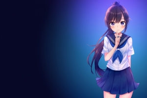 Secret可爱水手服动漫女生3440x1440壁纸