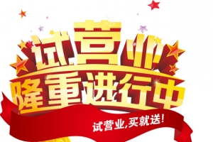 唯美精美试营业隆重进行中艺术字