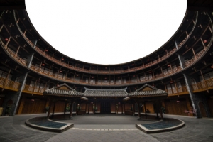 中国客家围龙屋建筑PNG