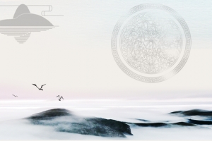 中国风传统古典水墨画banner