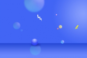 蓝色立体海报banner背景