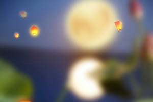 花好月圆主题中秋促销海报