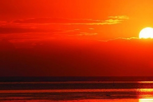 夕阳展板banner背景