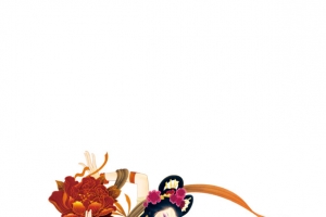 中秋节黄衣美女海报