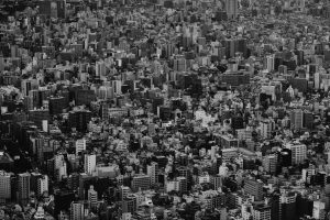 城市 建筑物 鸟瞰图 大都市 黑白 4k壁纸 3840x2160