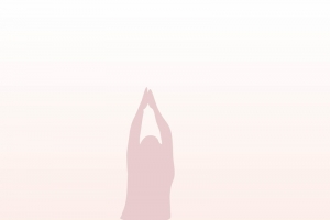 矢量手绘梦幻女性瑜伽背景