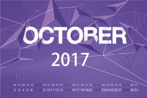 矢量日历2017年10月