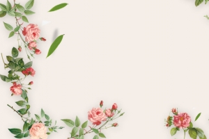 碎花小清新粉色欧式婚礼banner海报