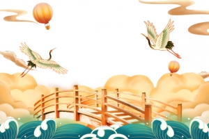 国潮仙鹤踏青出游 踏青季