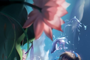 王者荣耀 西施 鱼 荷花4k手机壁纸2160x3840