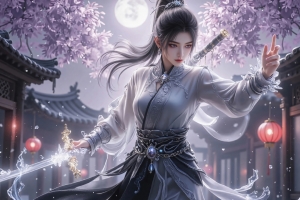 唯美月光剑来宁姚2880x1800分辨率壁纸