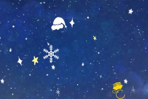 圣诞节梦幻卡通白云蓝色banner