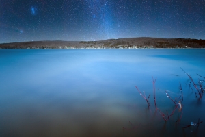 自然风景 蓝色夜空 星空风景4K壁纸