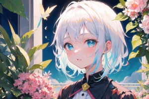 女孩 服装 花 动漫 4k壁纸 3840x2160