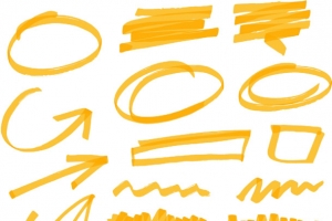 手绘笔触笔画 涂鸦素材
